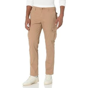 Amazon Essentials Men's Cargobroek, stretch, slim fit (verkrijgbaar in grote en lange maten), Donker kaki-bruin, 36W / 29L