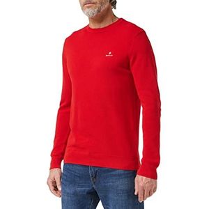 GANT Lange mouwen trui ronde hals logo stick rookblauw, rood (bright red), XS