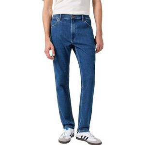 Jeans - Blauw - Katoen/Polyester/Elastaan - Rechte Taps Toelopende Pasvorm