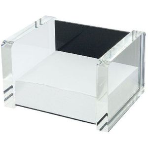 Wedo 607001 acryl briefjesbox (acryl exclusief) glashelder/zwart, (B) 116 x (D) 99 x (H) 75 mm