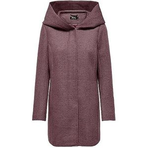 ONLY Onlsedona Light Coat Otw Noos mantel dames,Rose Brown/Detail:BLACK/ROSE SMOKE,M