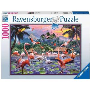 Roze Flamingo's Puzzel (1000 Stukjes, Dieren)