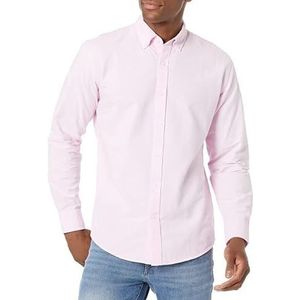Amazon Essentials Regular-fit Oxford overhemd met lange mouwen voor heren (verkrijgbaar in groot en lang), lichtroze, XX-Large