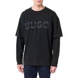 Hugo Blue - Nenzyon - Herenshirt - Effen - Relaxed Fit - Lange Mouwen - Puur Katoen