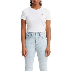 Levi's Ss Rib Baby Tee T-shirt Vrouwen, White +, XS