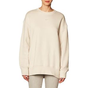 Nike DQ5733-104 W NSW PHNX FLC OS Crew shirt met lange mouwen dames LT Orewood BRN/Sail maat L