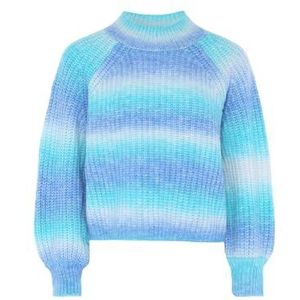 Sidona Dames gebreide trui met kleurverloop wol blauw meerkleurig maat XL/XXL, Blauw meerkleurig., XL