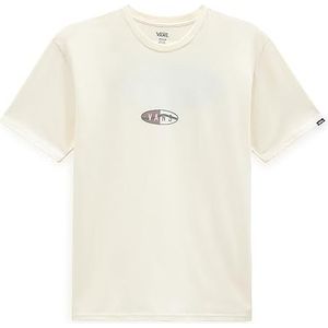 Vans Heren Oval Team T-shirt, antiek wit, S, Antiek Wit, S