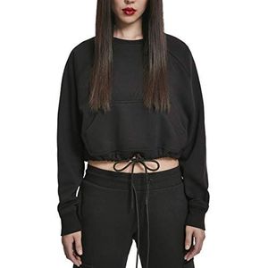 Urban Classics Sweatshirt voor dames, zwart (Black 00007), L Grote maten