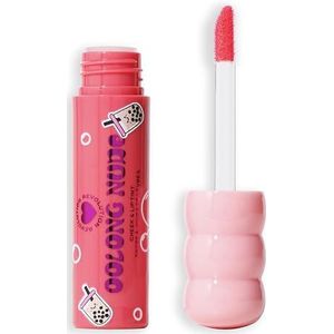 I Heart Revolution Bubble Tea Milky Blush + Lip Tint, Hydraterende All-in-One Tint met Matcha Groene Thee, Oolong Nude