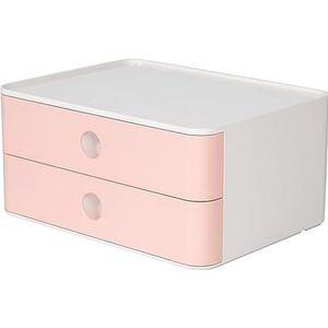 HAN Smart Box Allison 1120-86 compacte design-ladebox met 2 laden, hoogglanzend en in premium kwaliteit, flamingo rose,