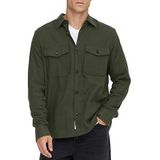 Onsmilo LS Solid Overshirt NOOS, Forest Night, S
