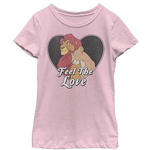 Little Big Disney Lion King Feel The Love Girls T-shirt met korte mouwen, lichtroze, XS, roze, XS, Roze, XS, Roze, XS
