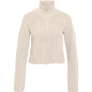 Noisy may - NMDARA - Gebreid Vest - Crème - Lange Mouw