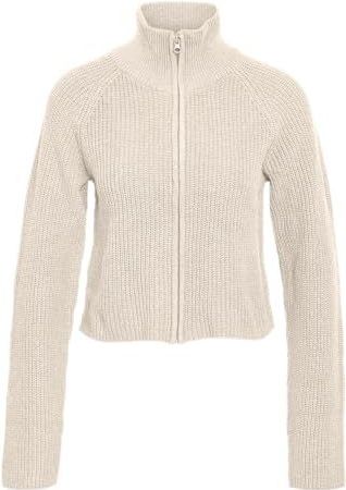 Noisy may - NMDARA - Gebreid Vest - Crème - Lange Mouw