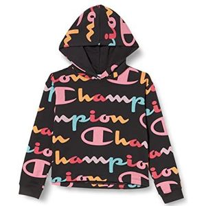Champion Legacy American Classics-Powerblend All-Over Sweatshirt met capuchon, zwart, voor meisjes van 11-12 jaar