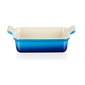 LE CREUSET 71102192200001 Creuset Heritage rechthoekige schaal aardewerk 19 cm 1 1 liter Azuurblauw