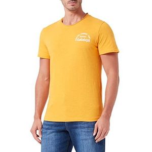 TOM TAILOR Uomini T-shirt met print 1031619, 24135 - Warm Yellow, L