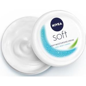NIVEA Soft (500 ml) hydraterende crème voor gezicht, lichaam en handen met vitamine E en jojoba-olie, diepe hydraterende handcrème en multifunctionele dagcrème