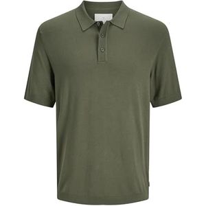 JACK & JONES Jprccwilliam Knit Polo Ss Sn voor heren, vuur leaf clover, M