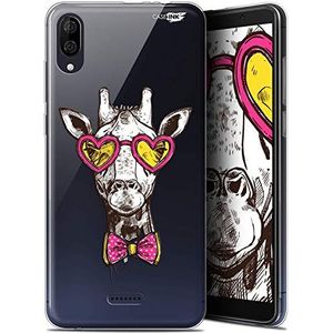 Beschermhoes voor 6 inch Wiko Y80, ultradun, motief: Hipster Giraffe