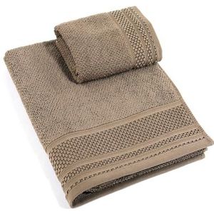 Caleffi 58837 - paar 1 + 1 Gim badstof 100% katoen met rand gekleurd 500 g/m²