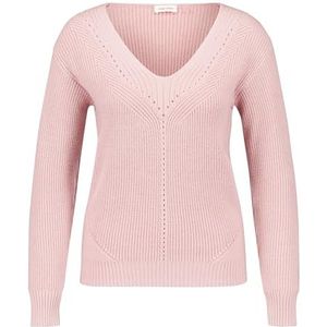 Gerry Weber Damestrui met Ajour-details, brede geribbelde manchetten, lange mouwen, effen kleuren, Powder Rose, 38