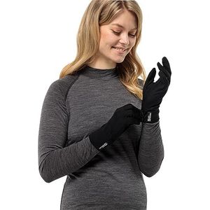 Jack Wolfskin Unisex Merino Glove Handschoen, Zwart, XL, zwart, XL