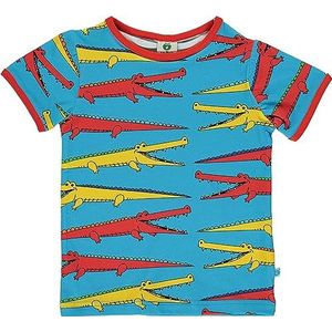 T-shirt met crocodiles, ocean blue, 11-12 Jaar
