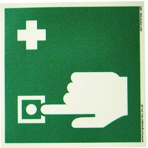 Viking Signs E503 safe condition EHBO-oproeppunt Sign - 85x85mm - S85, Groen/Wit