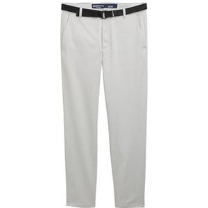 TOM TAILOR - 1047030 - Chino Broek - Grijs/Wit - Slim Fit, Mini Houndstooth, Taille 31, Lengte 34