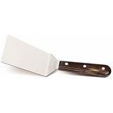Tramontina Landhaus grillspatel, roestvrij staal, handvat van FSC-gecertificeerd hout, roestvrij, vaatwasmachinebestendig, 27 cm, breedte 9 cm