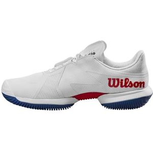 Wilson KAOS Swift 1.5 Clay Sneaker voor heren, Wit Deja Vu Blauw Wilson Rood, 13.5 UK