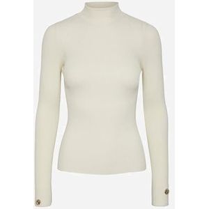 PIECES Pcsees Ls Roll Neck Knit Pa Bc Pullover voor dames, berk, XS