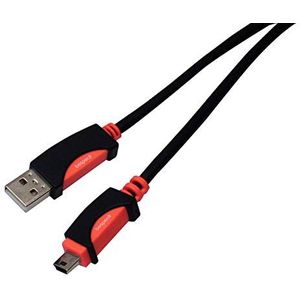 Bespeco SLMA180 USB-kabel met A naar A ministekker, 1,8 m