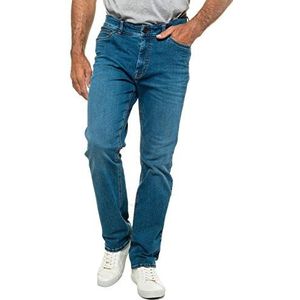 JP 1880 Heren grote maten grote maten Menswear L-8XL Jeans, FLEXNAMIC®, Denim, Straight Fit, tot maat 70/35 722849, Denim Blauw, 38W / 34L
