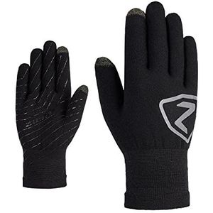 Ziener Isky Touch Functionele/Onderhandschoenen voor heren, merinowol, Touch, elastisch, zwart, XS