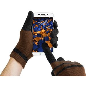 mumbi Touchscreen handschoenen M voor capacitieve displays zwart bruin