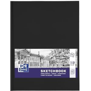 Oxford 400152623 schetsboek A4 hardcover 96 pagina's 100 g/m2 papier zwart