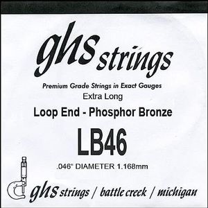 GHS™ Strings »PHOSPHOR BRONS SINGLE STRING - 046 WOUND - LOOP END - BANJO« enkele snaar voor banjo - fosfor brons - Loop End - dikte: 046