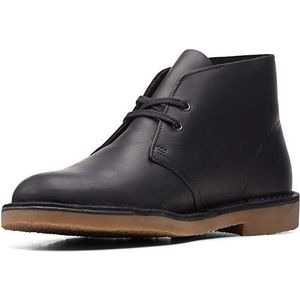 Clarks Heren Bushacre 3 Chukka-laarzen, zwart leder, 49.5 EU