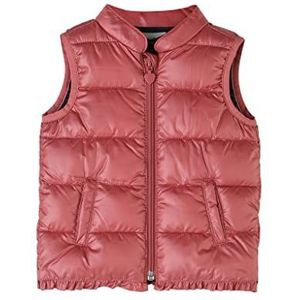 s.Oliver Unisex - Baby gewatteerd vest met steekzak, dark red, 92 cm