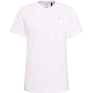 G-STAR RAW Basic T-shirt met V-hals voor heren, wit (wit 336-110)., S