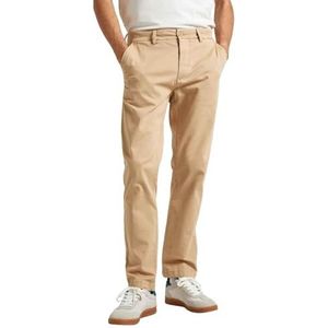 Pepe Jeans Heren Slim Chino Broek, Bruin (Kaki Beige), 40W