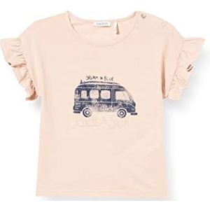 IKKS T-shirt voor baby's, meisjes, Poeder roze, 6 Maanden