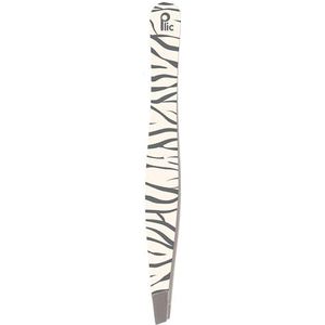 PLIC BEAUTY – pincet zebra – rechte bekken – wild design – roestvrij staal – nauwkeurige ontharing