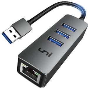 uni - USB Ethernet-adapter - Aluminium Behuizing - USB 3.0 - RJ45 Netwerk LAN