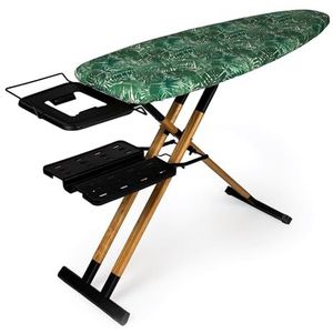 GoldWoodVIP - Strijkplank - Natuurlijk Hout en Aluminium - 130 x 47 cm - In Hoogte Verstelbaar