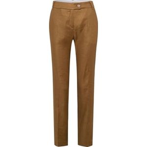 BRAX Dames Style Maron linnen broek I broek, Brown Sugar, 32W x 30L