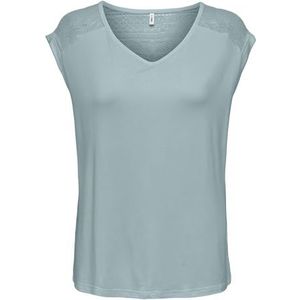 Onljojo S/S V-hals top JRS, Cloud Blue., M